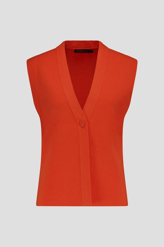 Le devant de Gilet sans manches orange de Claude Arielle pour Femmes