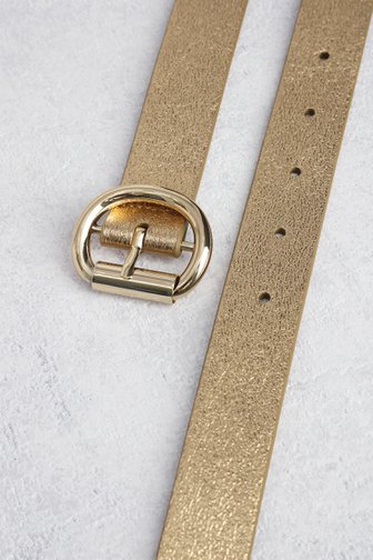 Voorkant van Goudkleurige riem met ovale gesp door Liberty Island voor Dames