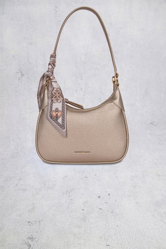 Voorkant van Goudkleurige schoudertas met sjaaltje door Laurent David voor Dames