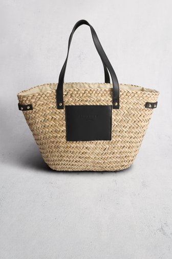 Grand sac tissé beige