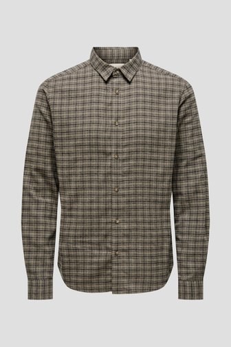 Productfoto 1 van Grijs geruit hemd - Slim fit  door Only & Sons voor Heren