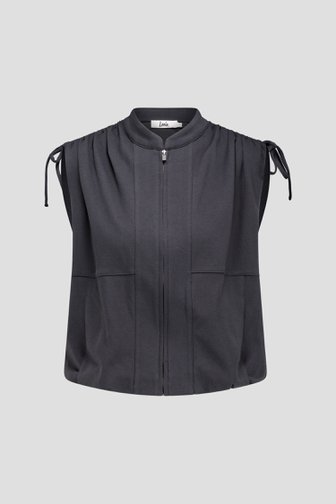 Extra foto 4 van Grijs mouwloos vestje met ballonzoom  door Louise voor Dames