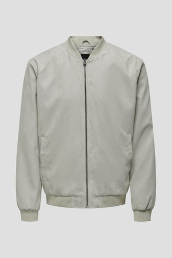 ONLY & SONS Grijsbeige bomberjack