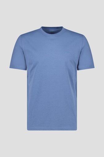 Grijsblauw T-shirt met ronde hals van Ravøtt voor Heren