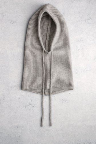 Voorkant van Grijze gebreide balaclava door Liberty Island voor Dames