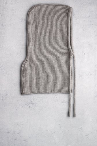 Voorkant van Grijze gebreide balaclava door Liberty Island voor Dames