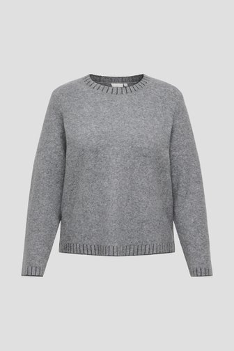 Voorkant van Grijze gebreide trui door ONLY Carmakoma voor Dames
