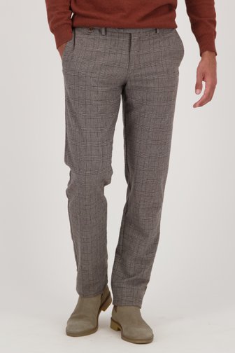 Brassville Grijze geruite chino - Dallas - Slim fit