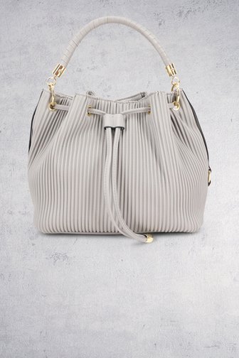 Extra foto 1 van Grijze handtas met geribbelde textuur door Liberty Island voor Dames