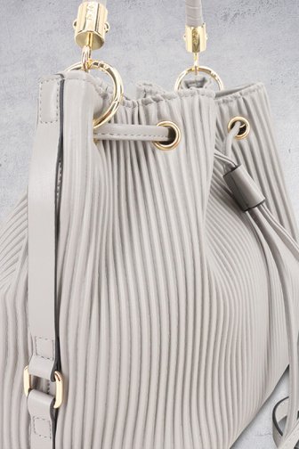 Extra foto 1 van Grijze handtas met geribbelde textuur door Liberty Island voor Dames