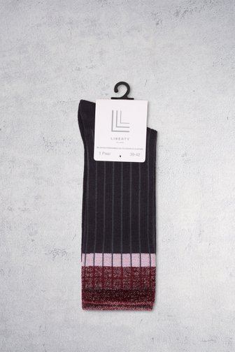 Voorkant van Grijze sokken met glitterend detail door Liberty Island voor Dames