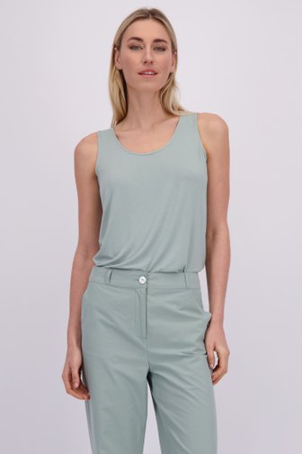 Voorkant van Groen basic topje door Liberty Island voor Dames