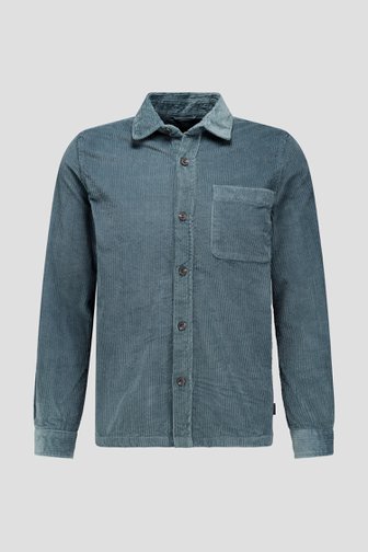 Voorkant van Groen corduroy hemd - Regular fit  door Bluefields voor Heren
