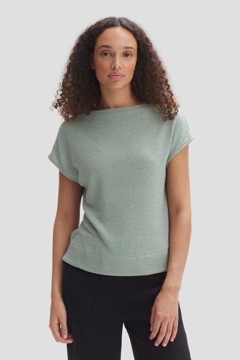 Opus Groen gebreid T-shirt