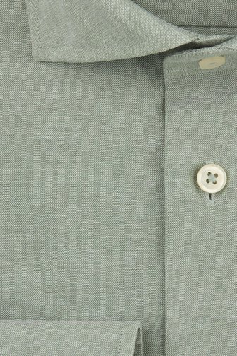 Productfoto 1 van Groen gemêleerd hemd - Slim fit  door Michaelis voor Heren