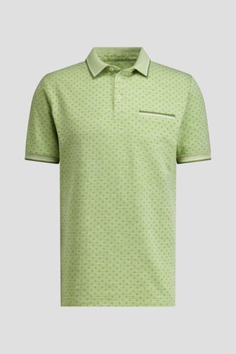 Productfoto 1 van Groen gemêleerde polo met print door Dansaert Blue voor Heren