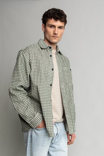 Extra foto 5 van Groen geruit corduroy overshirt - Regular fit door Only & Sons voor Heren