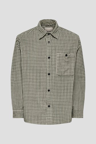Extra foto 5 van Groen geruit corduroy overshirt - Regular fit door Only & Sons voor Heren