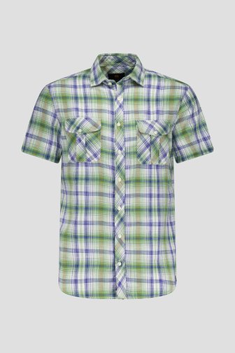 Groen geruit hemd met cargozakken - Regular fit  van Ravøtt voor Heren