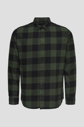 ONLY & SONS Groen geruit hemd - Slim fit