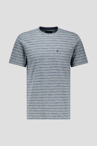 Groen gestreept T-shirt van Ravøtt voor Heren