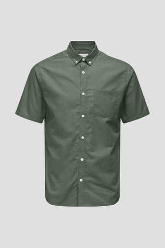 Groen hemd met korte mouwen - Slim fit van ONLY & SONS voor Heren