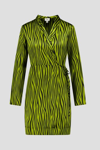 Groen kleedje met animal print - zijdelook van JDY voor Dames