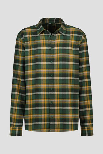 Groen/oker geruit hemd  - Regular fit van Jefferson voor Heren