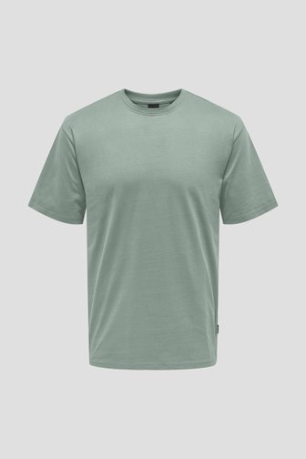 Groen T-shirt met ronde hals van ONLY & SONS voor Heren