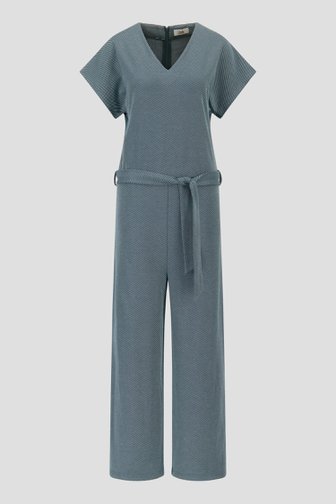 Voorkant van Groen-wit gestreepte jumpsuit  door Libelle voor Dames