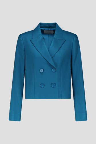 Voorkant van Groenblauwe blazer door D'Auvry voor Dames