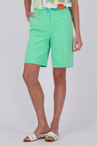 Groene bermuda met vouw van Claude Arielle voor Dames