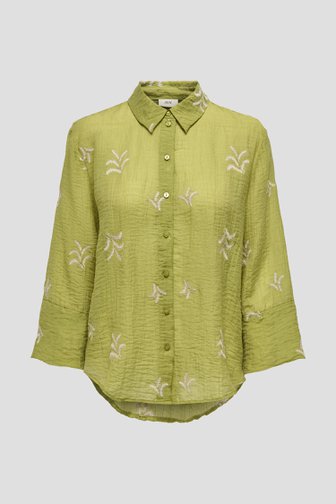 Groene blouse met geborduurd motief  van JDY voor Dames
