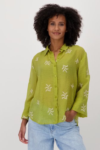 Groene blouse met geborduurd motief  van JDY voor Dames