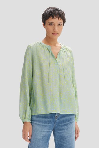 Opus Groene blouse met print