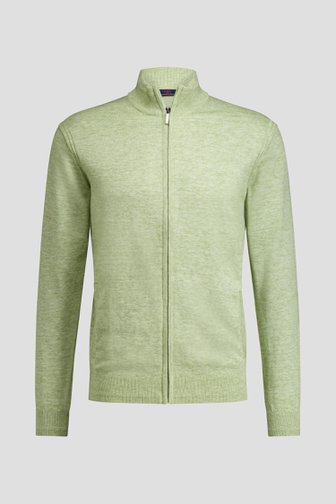 Productfoto 1 van Groene cardigan met rits door Dansaert Blue voor Heren