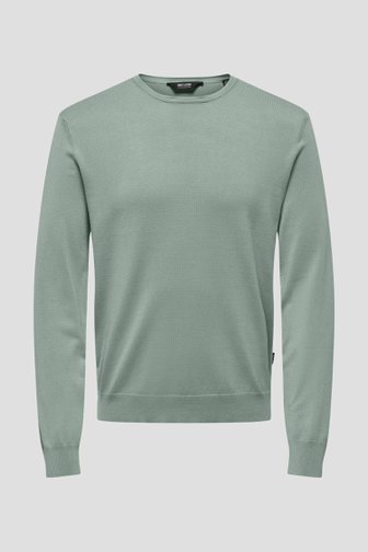 Groene fijn gebreide trui van ONLY & SONS voor Heren