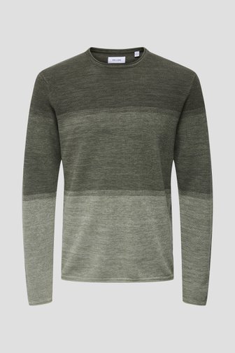 Groene gebreide trui met kleurverloop van ONLY & SONS voor Heren