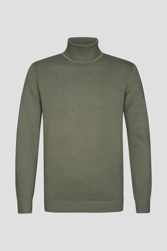 Productfoto 1 van Groene gebreide trui met rolkraag door Michaelis voor Heren