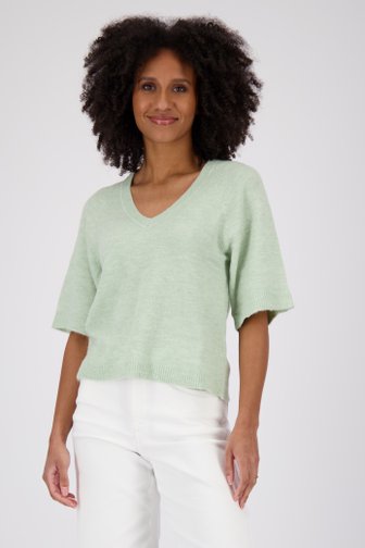 Groene gebreide trui met V-hals van JDY voor Dames