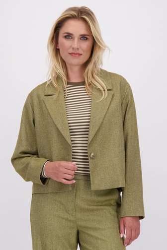 Voorkant van Groene gemêleerde blazer door Libelle voor Dames
