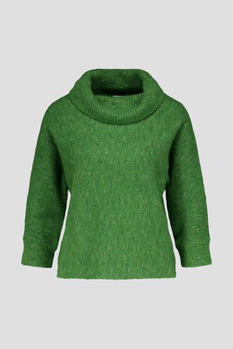 Groene gemêleerde trui met rolkraag van Libelle voor Dames