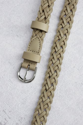 Voorkant van Groene gevlochten riem door Liberty Island voor Dames