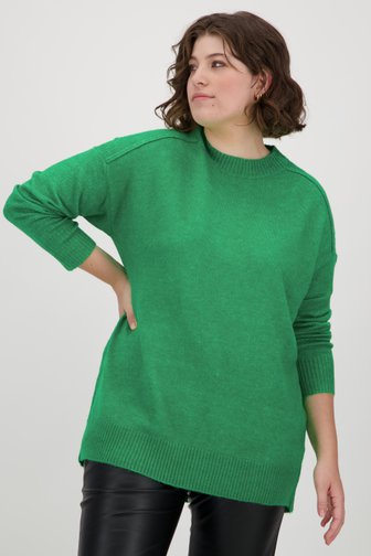 Groene, lange trui van Only Carmakoma voor Dames