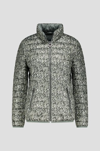 Voorkant van Groene licht gewatteerde jas - omkeerbaar door Barbara Lebek voor Dames