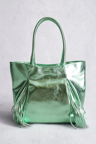 Groene metallic handtas van Louise voor Dames