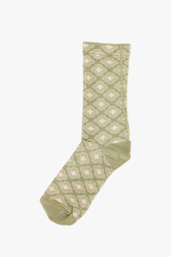Groene sokken met bloemenmotief de MP Denmark pour Femmes