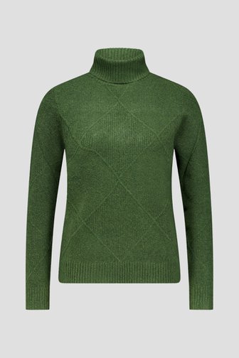 Voorkant van Groene trui met rolkraag door Liberty Island voor Dames