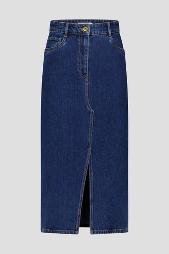 Halflange denim rok - donkerblauw van Liberty Island Denim voor Dames