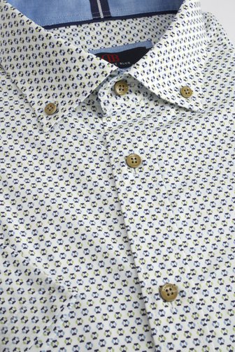 Voorkant van Hemd met blauw-groene print - Comfort fit door Dansaert Blue voor Heren